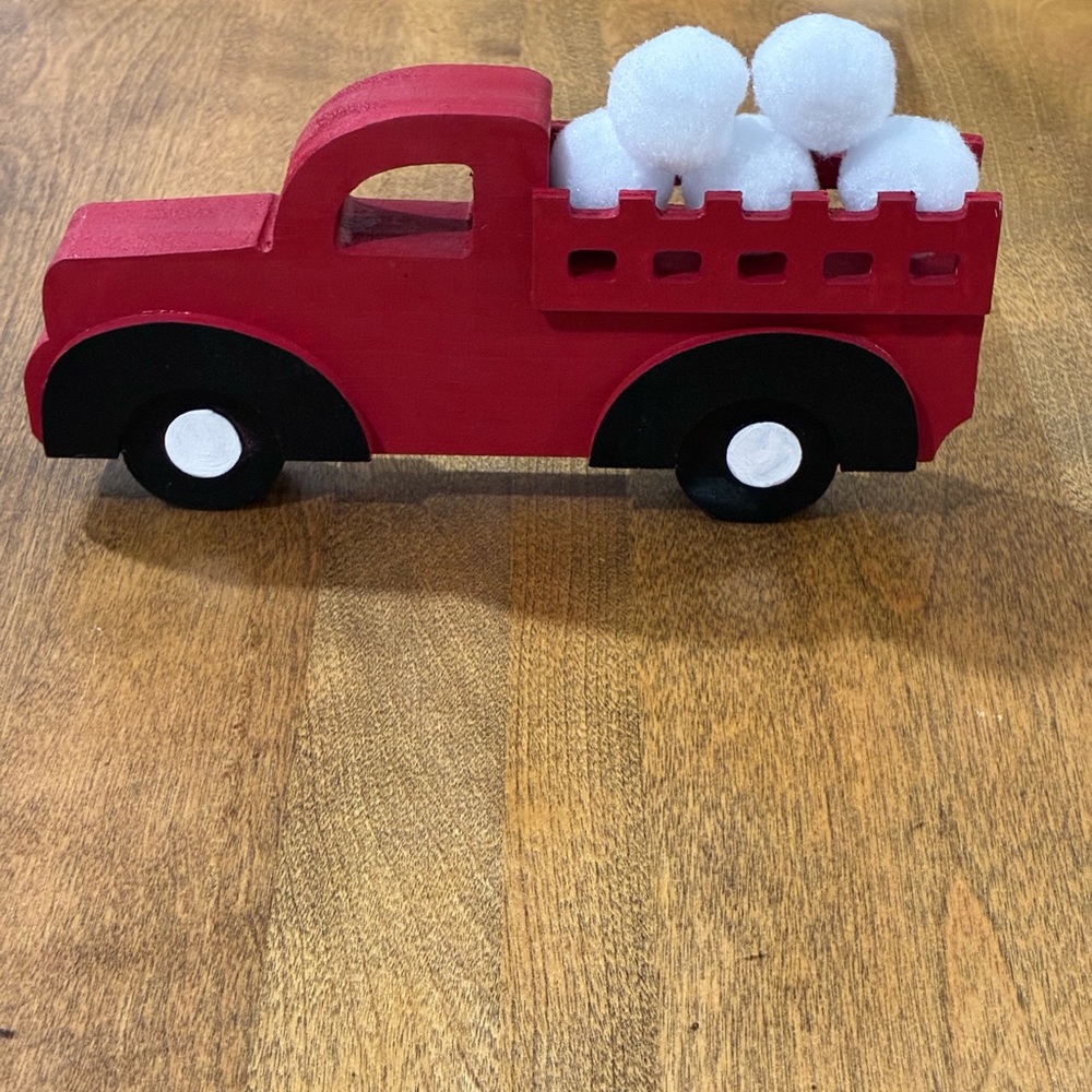 Red Wooden Vintage Truck